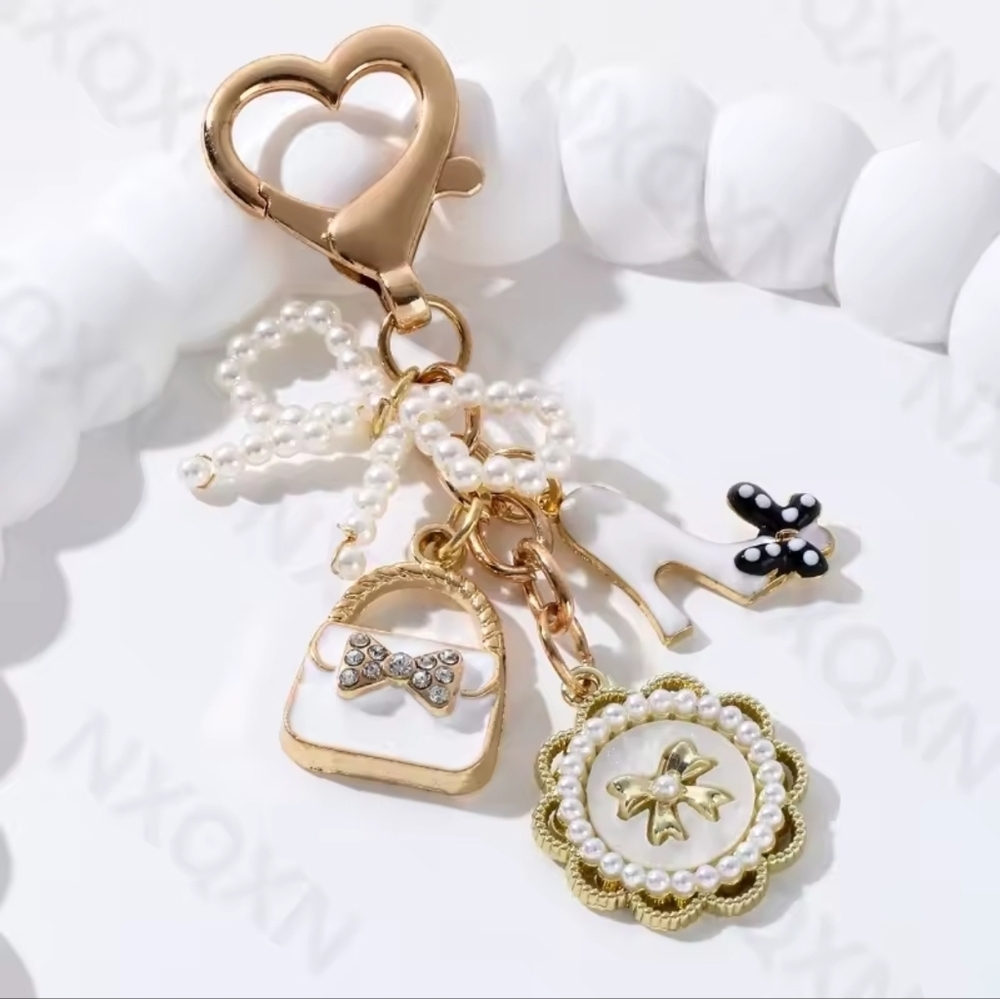 Gold and White Key Holder